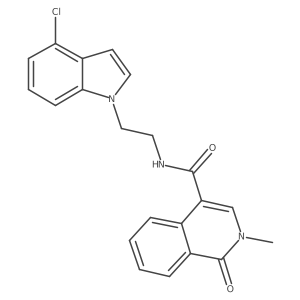 N-[2-(4-chloro-1H-indol-1-yl)ethyl]-2-methyl-1-oxo-1,2-dihydroisoquinoline-4-carboxamide Structure