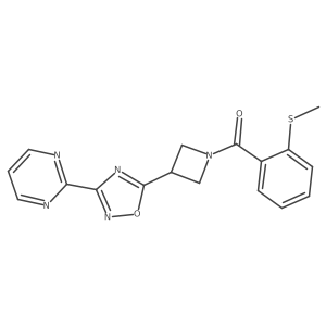 (2-(Methylthio)phenyl)(3-(3-(pyrimidin-2-yl)-1,2,4-oxadiazol-5-yl)azetidin-1-yl)methanone Structure