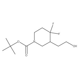 tert-Butyl 4,4-difluoro-3-(2-hydroxyethyl)piperidine-1-carboxylate Structure