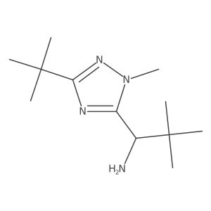 1-(3-tert-butyl-1-methyl-1H-1,2,4-triazol-5-yl)-2,2-dimethylpropan-1-amine结构式