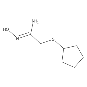2-(cyclopentylsulfanyl)-N'-hydroxyethanimidamide结构式