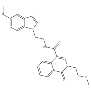 2-(2-methoxyethyl)-N-[2-(5-methoxy-1H-indol-1-yl)ethyl]-1-oxo-1,2-dihydro-4-isoquinolinecarboxamide结构式