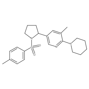 3-methyl-2-(1-piperidyl)-5-[1-(p-tolylsulfonyl)pyrrolidin-2-yl]pyridine Structure