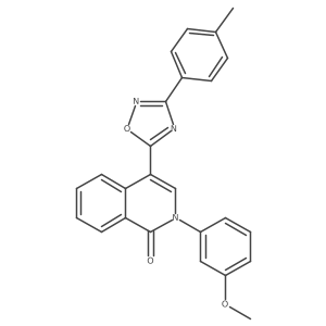 2-(3-methoxyphenyl)-4-(3-(p-tolyl)-1,2,4-oxadiazol-5-yl)isoquinolin-1(2H)-one结构式