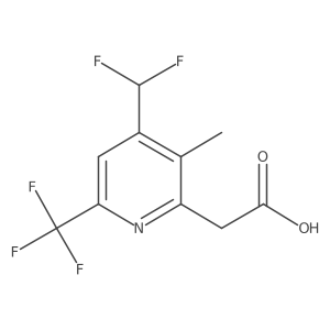 2-[4-(difluoromethyl)-3-methyl-6-(trifluoromethyl)-2-pyridyl]acetic acid结构式