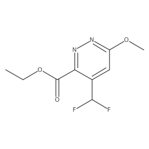4-Difluoromethyl-6-methoxy-pyridazine-3-carboxylic acid ethyl ester Structure