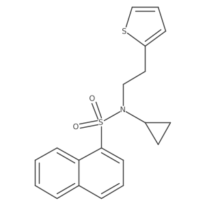 N-cyclopropyl-N-(2-(thiophen-2-yl)ethyl)naphthalene-1-sulfonamide结构式