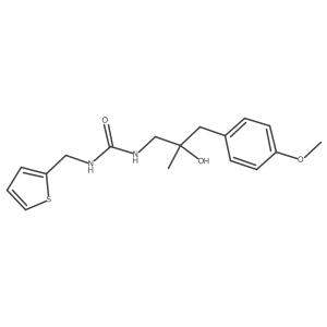 1-(2-Hydroxy-3-(4-methoxyphenyl)-2-methylpropyl)-3-(thiophen-2-ylmethyl)urea Structure