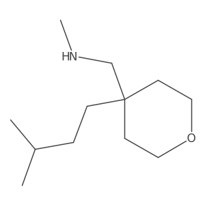 2H-Pyran-4-methanamine, tetrahydro-N-methyl-4-(3-methylbutyl)-结构式