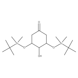 (3R,5R)-3,5-bis[[tert-butyl(dimethyl)silyl]oxy]-4-hydroxycyclohexan-1-one结构式