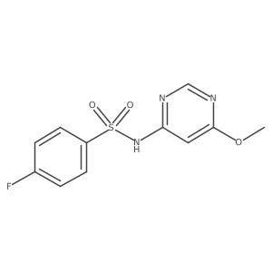 4-fluoro-N-(6-methoxypyrimidin-4-yl)benzenesulfonamide Structure