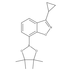 3-Cyclopropyl-7-(4,4,5,5-tetramethyl-1,3,2-dioxaborolan-2-yl)benzo[d]isoxazole结构式