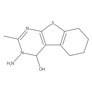 3-Amino-2-methyl-3,4,5,6,7,8-hexahydro[1]benzothieno[2,3-d]pyrimidin-4-ol结构式