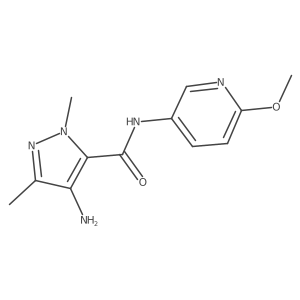 4-amino-N-(6-methoxypyridin-3-yl)-1,3-dimethyl-1H-pyrazole-5-carboxamide Structure