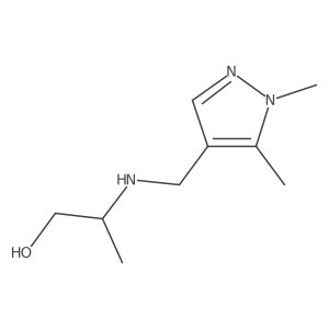 2-{[(1,5-dimethyl-1H-pyrazol-4-yl)methyl]amino}propan-1-ol结构式