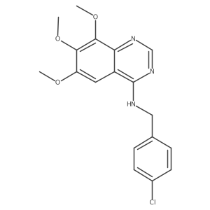 n-[(4-Chlorophenyl)methyl]-6,7,8-trimethoxy-4-quinazolinamine Structure