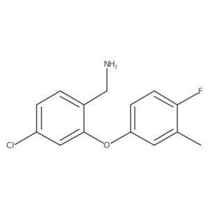 [4-Chloro-2-(4-fluoro-3-methylphenoxy)phenyl]methanamine结构式