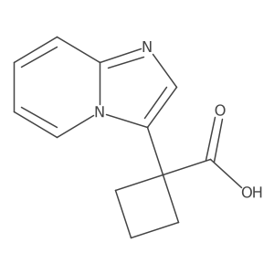 1-{Imidazo[1,2-a]pyridin-3-yl}cyclobutane-1-carboxylic acid结构式