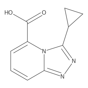 3-Cyclopropyl-[1,2,4]triazolo[4,3-a]pyridine-5-carboxylic acid结构式