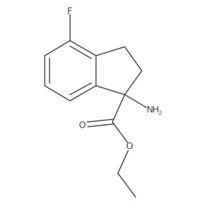 ethyl 1-amino-4-fluoro-2,3-dihydro-1H-indene-1-carboxylate结构式