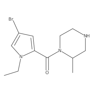 (4-Bromo-1-ethyl-1h-pyrrol-2-yl)(2-methylpiperazin-1-yl)methanone Structure