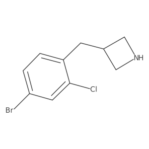 3-[(4-Bromo-2-chlorophenyl)methyl]azetidine结构式