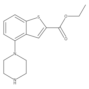 Ethyl 4-(piperazin-1-yl)-1-benzothiophene-2-carboxylate结构式