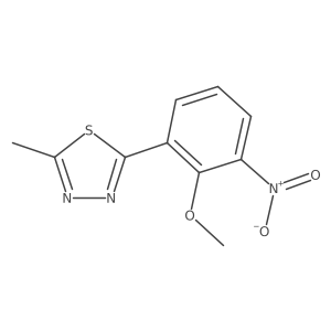 2-(2-Methoxy-3-nitrophenyl)-5-methyl-1,3,4-thiadiazole结构式