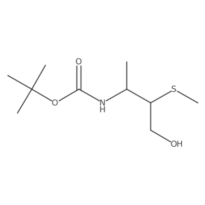 tert-butyl N-[4-hydroxy-3-(methylsulfanyl)butan-2-yl]carbamate结构式