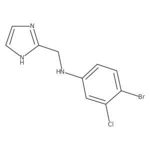 4-bromo-3-chloro-N-(1H-imidazol-2-ylmethyl)aniline结构式