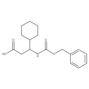 (3R)-3-{[(benzyloxy)carbonyl]amino}-3-cyclohexylpropanoic acid结构式
