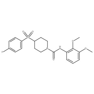 N-(2,3-dimethoxyphenyl)-4-((4-fluorophenyl)sulfonyl)piperidine-1-carboxamide结构式