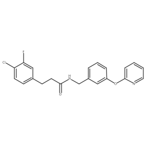 3-(4-chloro-3-fluorophenyl)-N-(3-(pyridin-2-yloxy)benzyl)propanamide Structure