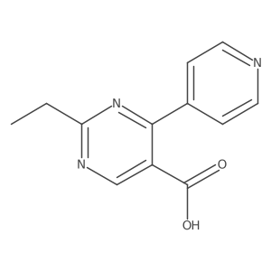 2-Ethyl-4-(pyridin-4-yl)pyrimidine-5-carboxylic acid结构式