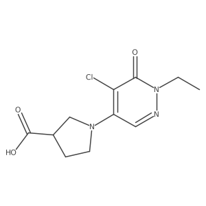 1-(5-Chloro-1-ethyl-6-oxo-1,6-dihydropyridazin-4-yl)pyrrolidine-3-carboxylic acid Structure
