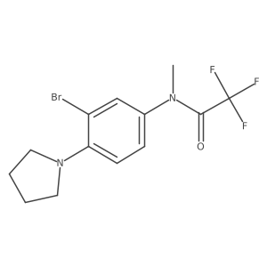 N-(3-bromo-4-pyrrolidin-1-ylphenyl)-2,2,2-trifluoro-N-methylacetamide Structure