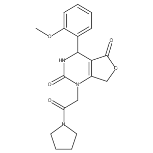 4-(2-Methoxyphenyl)-1-[2-oxo-2-(pyrrolidin-1-YL)ethyl]-1H,2H,3H,4H,5H,7H-furo[3,4-D]pyrimidine-2,5-dione结构式
