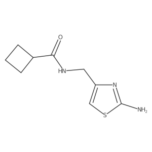 N-[(2-amino-1,3-thiazol-4-yl)methyl]cyclobutanecarboxamide结构式