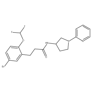 3-(5-bromo-2-(difluoromethoxy)phenyl)-N-(1-(pyridin-2-yl)pyrrolidin-3-yl)propanamide Structure