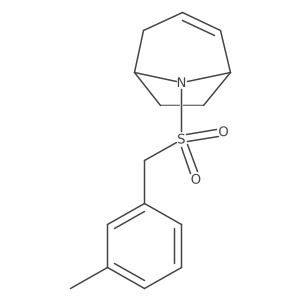 (1R,5S)-8-((3-methylbenzyl)sulfonyl)-8-azabicyclo[3.2.1]oct-2-ene结构式
