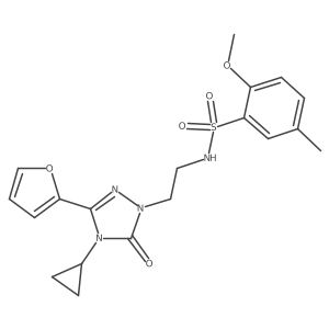 N-(2-(4-cyclopropyl-3-(furan-2-yl)-5-oxo-4,5-dihydro-1H-1,2,4-triazol-1-yl)ethyl)-2-methoxy-5-methylbenzenesulfonamide Structure