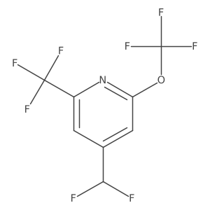 4-(Difluoromethyl)-2-(trifluoromethoxy)-6-(trifluoromethyl)pyridine结构式