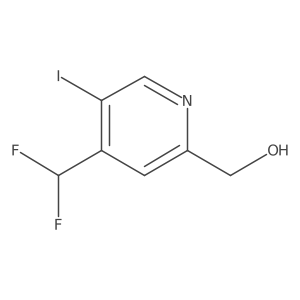 (4-(Difluoromethyl)-5-iodopyridin-2-yl)methanol结构式