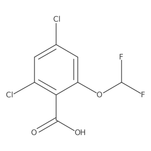 2,4-Dichloro-6-(difluoromethoxy)benzoic acid结构式