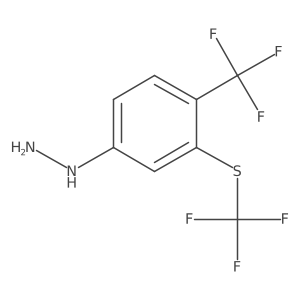 1-(4-(Trifluoromethyl)-3-(trifluoromethylthio)phenyl)hydrazine Structure
