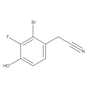 2-(2-Bromo-3-fluoro-4-hydroxyphenyl)acetonitrile Structure