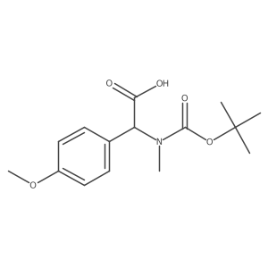 (S)-2-((tert-Butoxycarbonyl)(methyl)amino)-2-(4-methoxyphenyl)acetic acid结构式