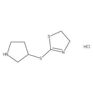 2-(Pyrrolidin-3-ylthio)-4,5-dihydrothiazole hydrochloride Structure