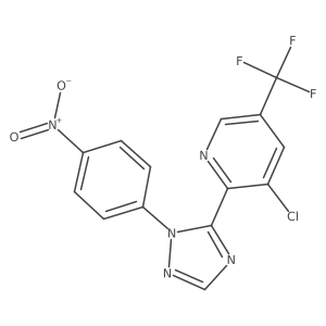 3-chloro-2-(1-(4-nitrophenyl)-1H-1,2,4-triazol-5-yl)-5-(trifluoromethyl)pyridine Structure