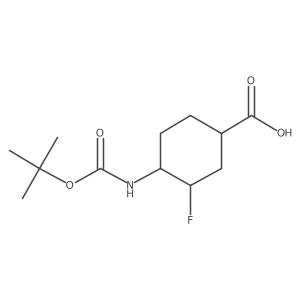 4-{[(Tert-butoxy)carbonyl]amino}-3-fluorocyclohexane-1-carboxylic acid结构式